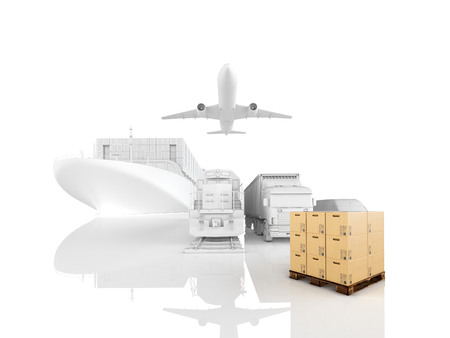 different types of cargo for carriage. 3d renderingの写真素材