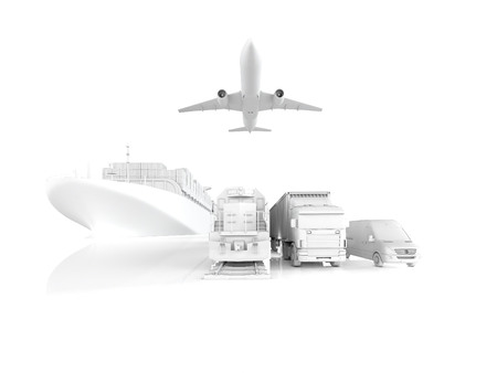 different types of cargo for carriage. 3d renderingの写真素材
