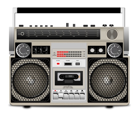 	The cassette tape recorderの写真素材