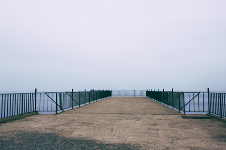 Empty quay in Crimea, Ukraineの写真素材