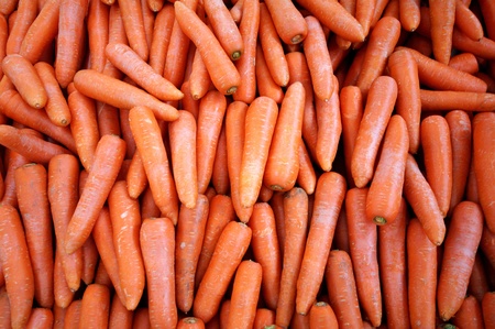 fresh carrots at a weekly market