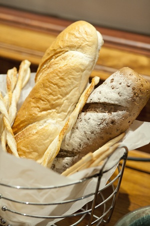 Basket of baguettesの写真素材