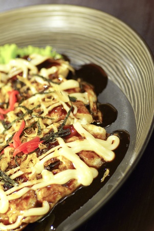 Japanese Pizza, Okonomiyakiの写真素材