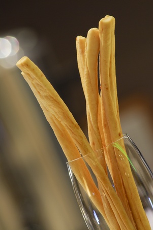bread stick in luxury hotelの写真素材