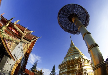 Doi Suthep temple in Chiang Mai, Thailand の写真素材