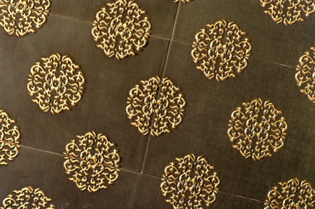 Art golden on brown wood background