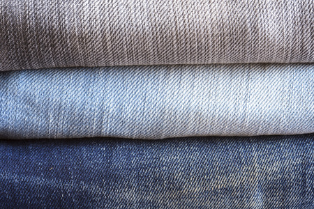 Jeans sorting in shopの写真素材