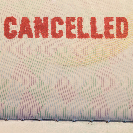 Passport Stamp Cancelledの写真素材