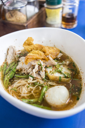 Asian pork noodlesの写真素材