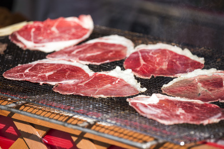 Beef slice grillの写真素材
