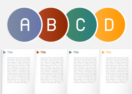 Vector progress icons for four steps or optionsのイラスト素材