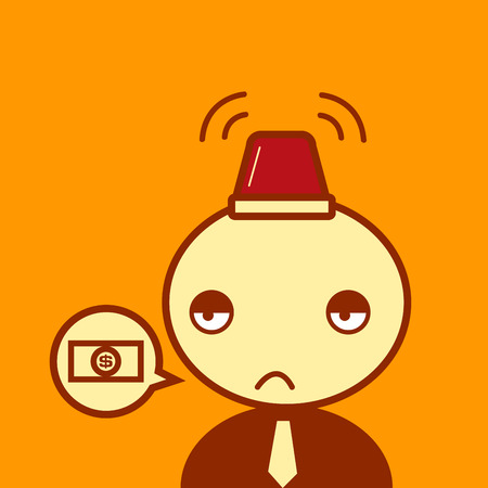 Business man unhappy with bankruptのイラスト素材
