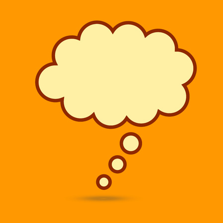 Cartoon bubble speech orange backgroundのイラスト素材