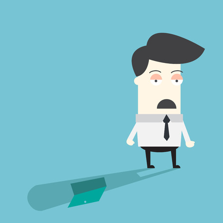 Exit behind business man. Vectorのイラスト素材