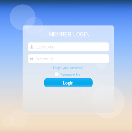 Login website template flat design. のイラスト素材