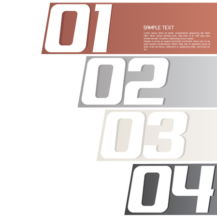 Retro infographic progress number for business vintage color styleのイラスト素材