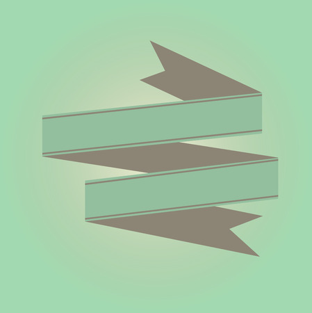 Green vintage ribbon. のイラスト素材