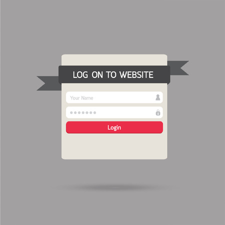 Vintage login template websiteのイラスト素材
