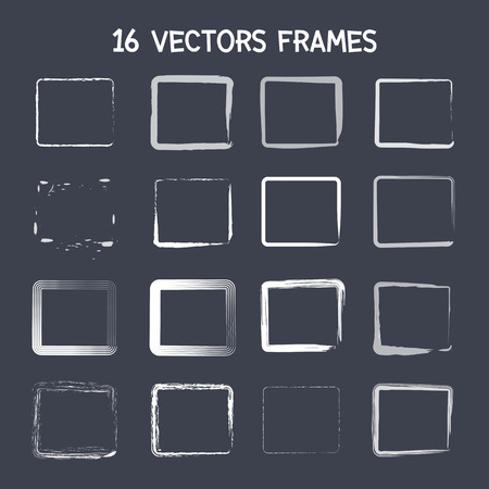 16 square framesのイラスト素材