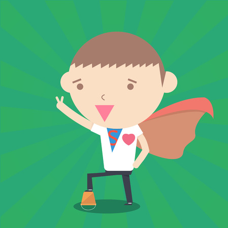 Leadership  businessman standing.のイラスト素材