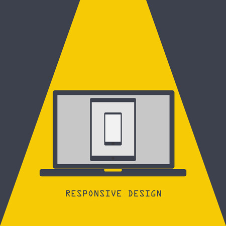 Responsive design. Technology laptop tablet smartphoneのイラスト素材