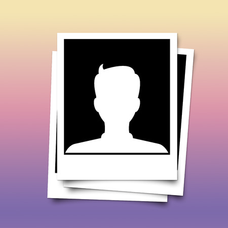 Photo frame of profile avatar on abstract backgroundの写真素材