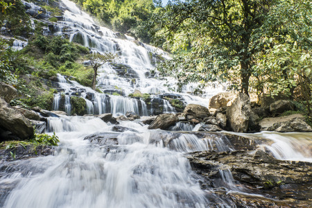 Mae Ya waterfall Chiang Mai, Thailand.の写真素材