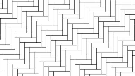 Herringbone floor. Diagonal texture. Black and white pattern. Vector illustration.のイラスト素材