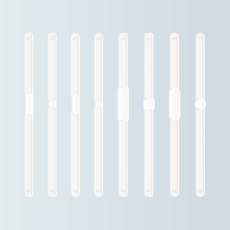Scrollbars set. User interface elements. Templates for scrolling web pages. Vector illustration.