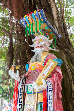 God Statue in Guan Yin Temple at Repulse Bay, Hong Kongの写真素材