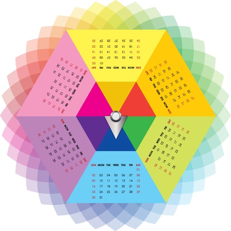 colorful calendarのイラスト素材