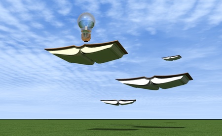 imagination and creativity from readingの写真素材