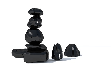 the black sapphire or onyx in 3Dの写真素材