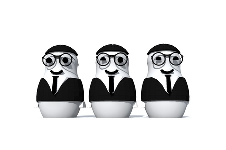 the illustrations of businessman and partnersの写真素材