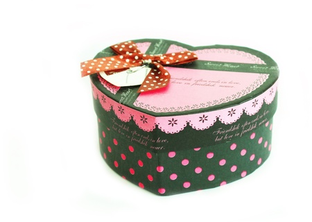 love box in pink and black colorの写真素材