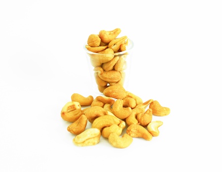 the isolated of grilled cashew nutの写真素材