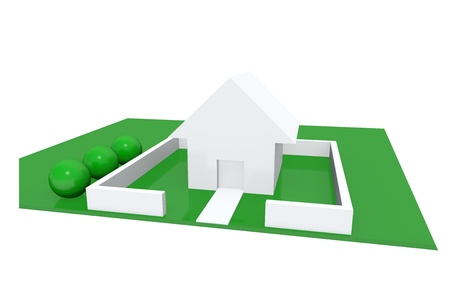 home for sales in the landの写真素材