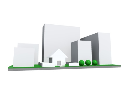 my house in the cityの写真素材