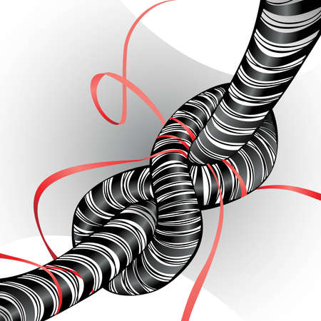 Black and white rope  のイラスト素材