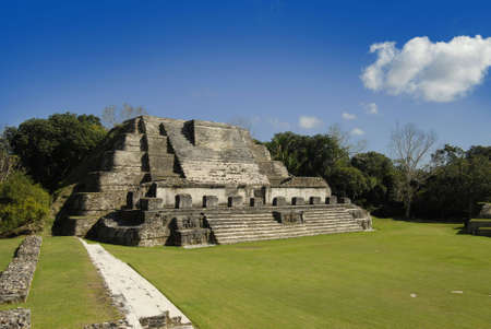 Mayan temple ruinsの写真素材
