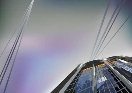 Modern architecture page template. Scalable vector graphicsのイラスト素材