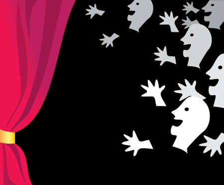 Vector illustration of the spectators hall. Check for more creative images in my portfolio.のイラスト素材