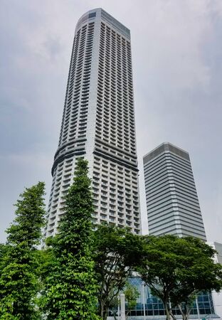 SINGAPORE, SINGAPORE - May 6, 2017: Iconic high-rise architecture in the business and financial city...