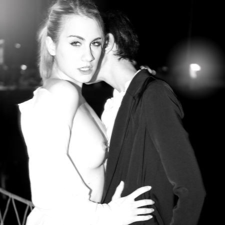 ITALY, Friuli Venezia Giulia, Trieste - 28 November 2014 / woman fashion Italian campaign. For a line of made in Italy knitwear clothesのeditorial素材