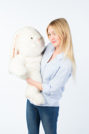 Caucasian business woman with hair style straightの写真素材