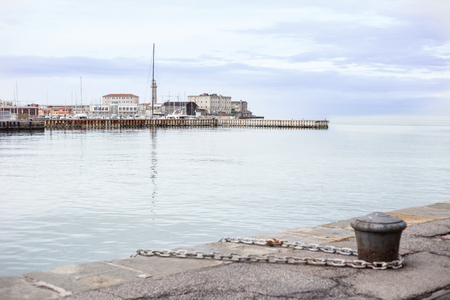 beautiful coastal landscape and marinaの写真素材