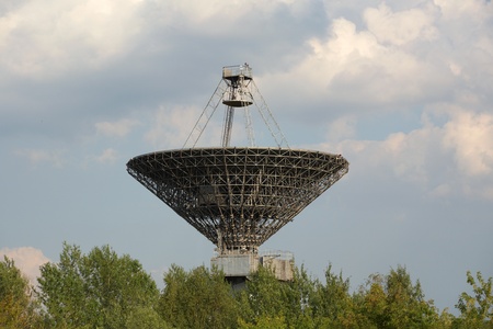 Big parabolic Satelite Dishesの写真素材