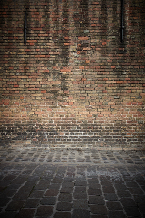 Brick wall old exteriorの写真素材