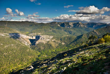 A hillside scenery in the National Park of Cazorla, Spainの写真素材
