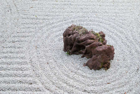 Traditional japanese rock garden in Koya-san, Japan.の写真素材
